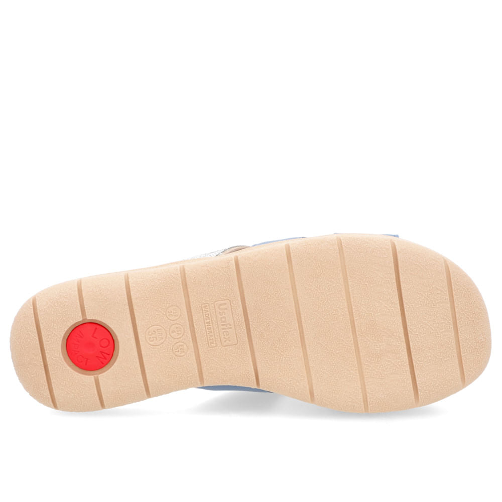 Slide Usaflex Couro Napa Conforto Palmilha Massageadora Estilo