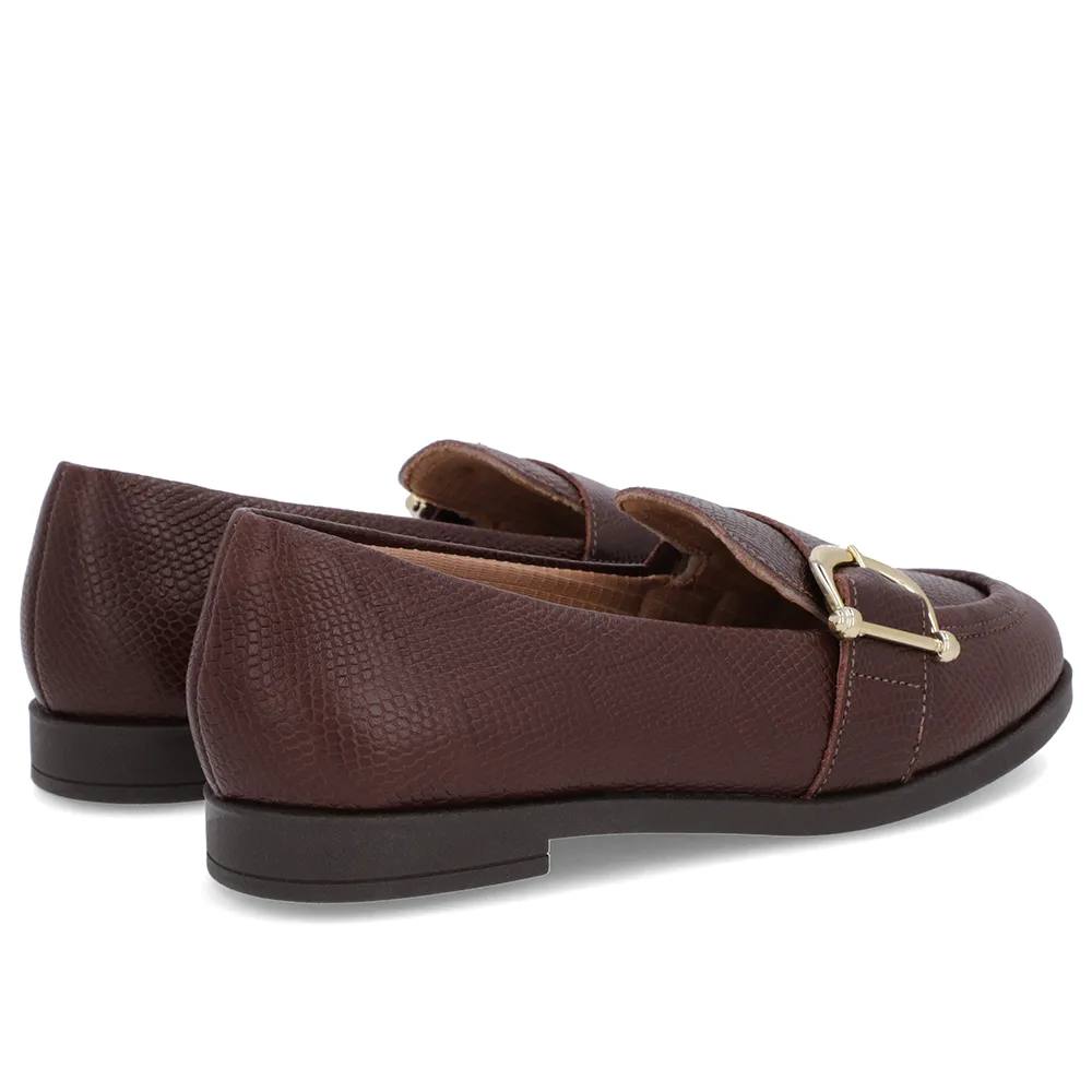 Mocassim Marrom Em Couro Texturizado Comfortável E Elegante Masculino