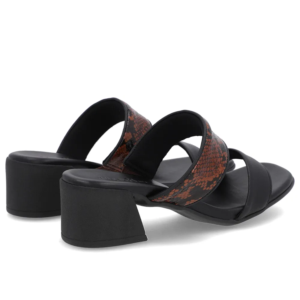 Tamanco Animal Print Salto Bloco Confortável e Elegante Tiras Finas