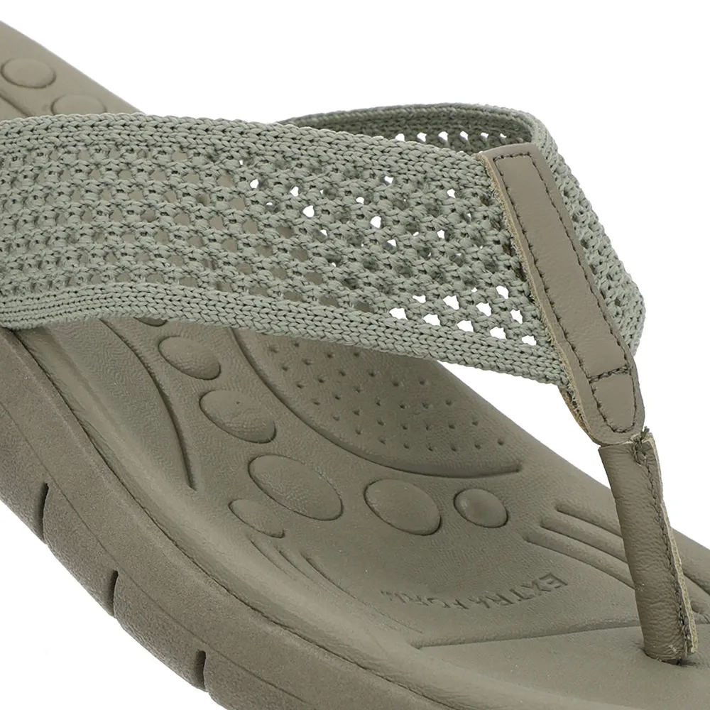 Chinelo Salto Rasteiro Tricot Verde Confortável e Estiloso Feminino