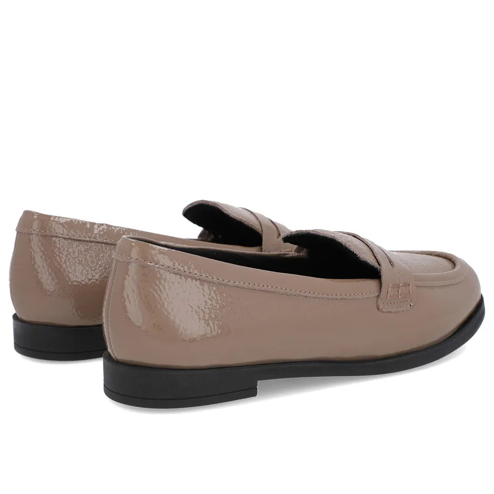 Mocassim Couro Marrom Claro Tira Conforto Durável Estilo Casual