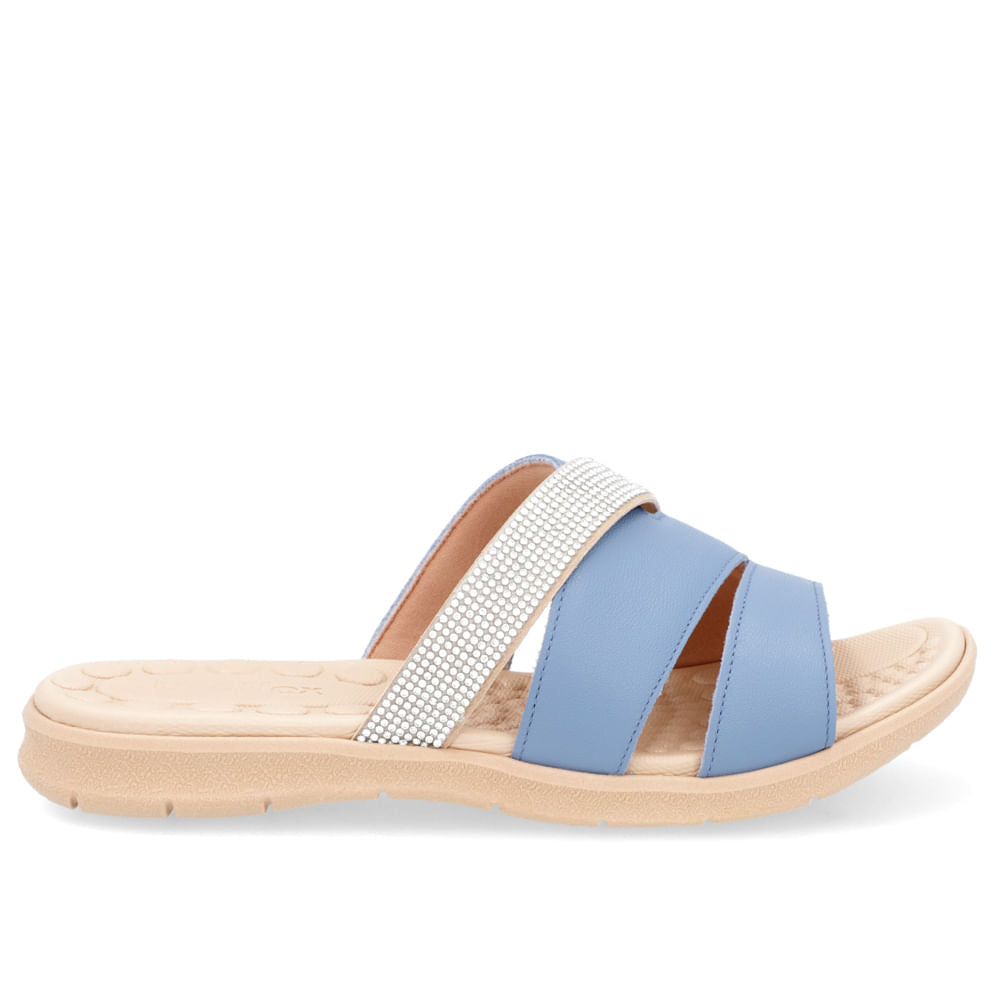 Slide Usaflex Couro Napa Conforto Palmilha Massageadora Estilo