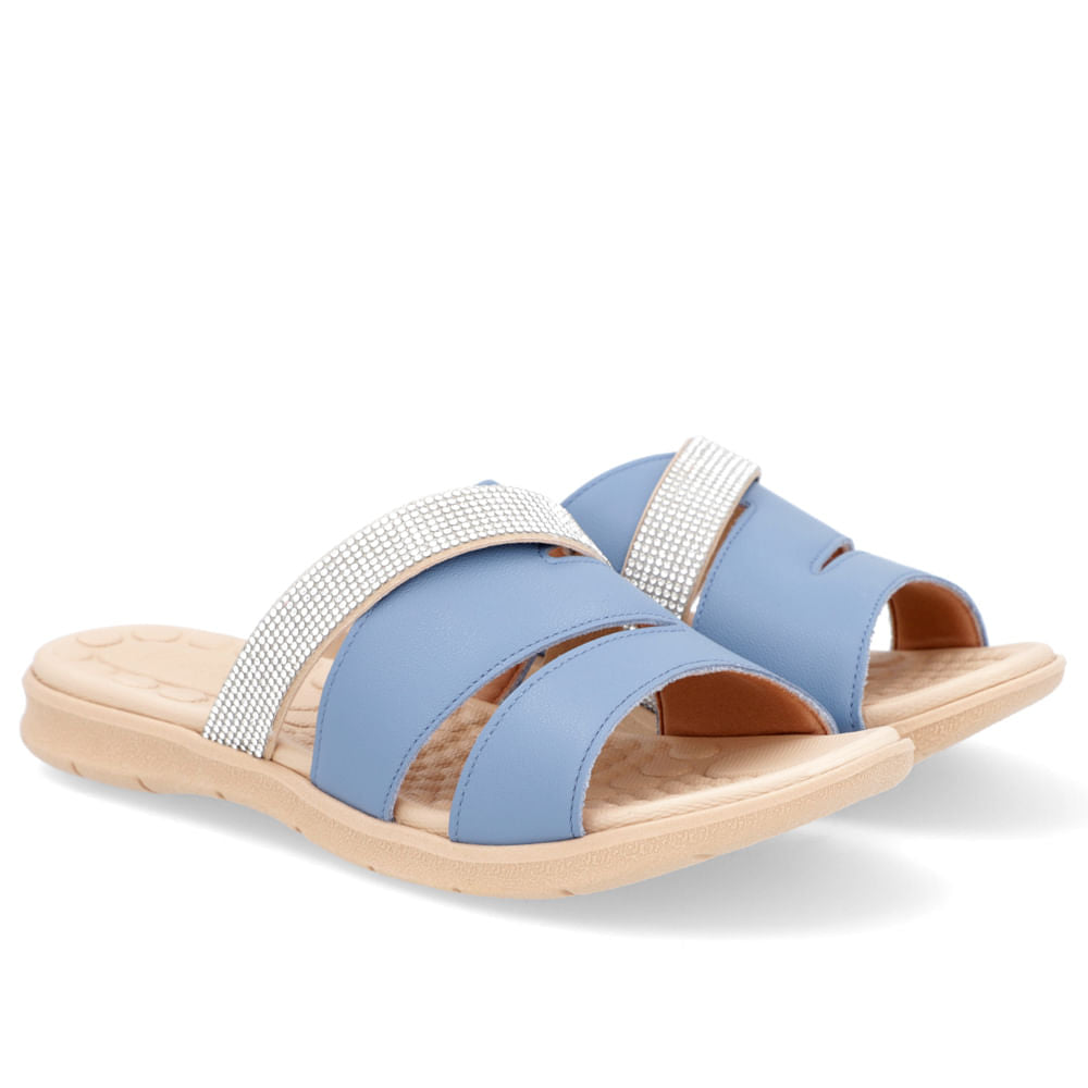 Slide Usaflex Couro Napa Conforto Palmilha Massageadora Estilo