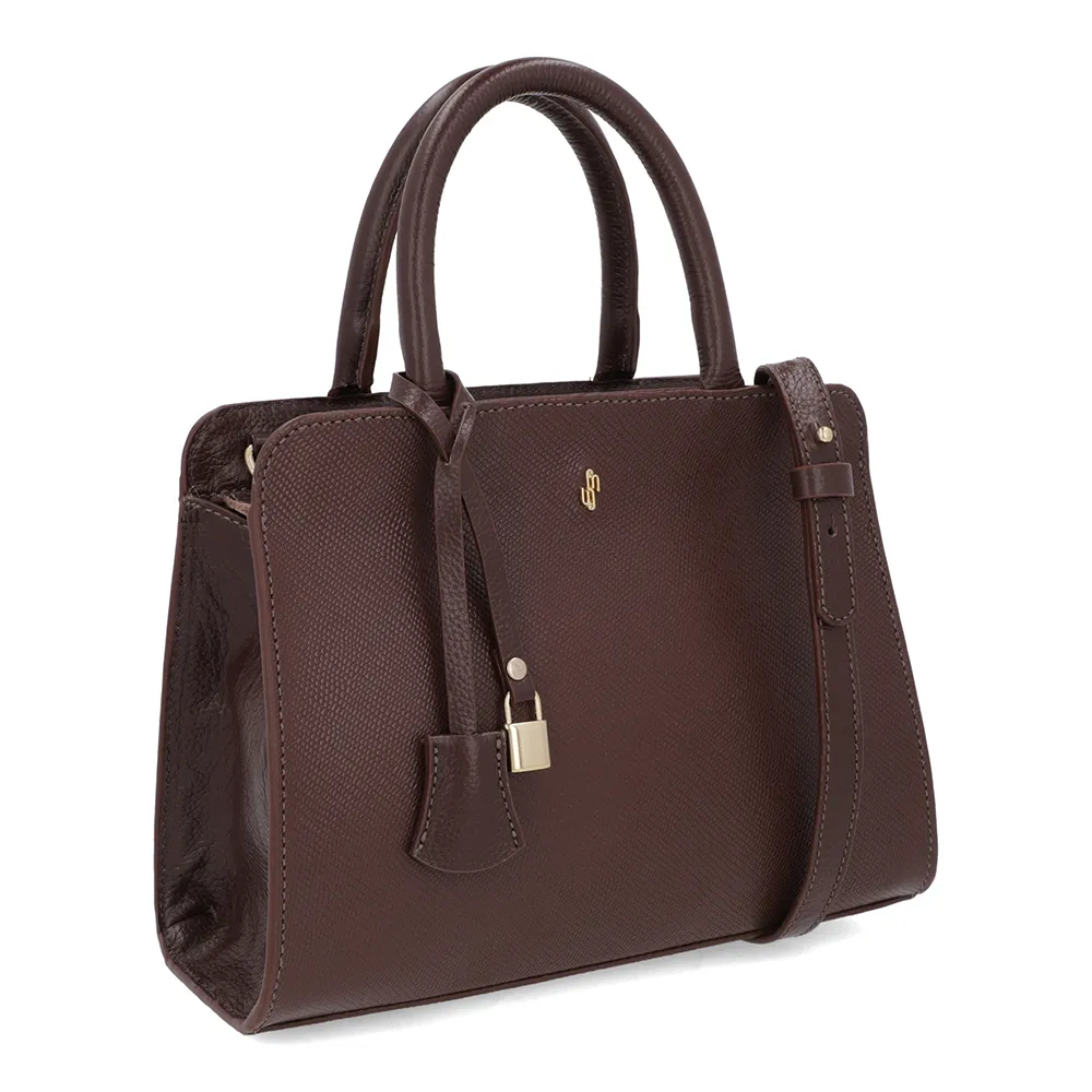Bolsa Tote Couro Marrom Luxuosa Confortável Espaçosa Resistente Estilo