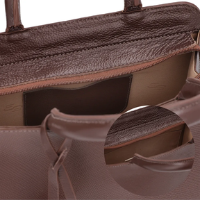 Bolsa Tote Couro Marrom Luxuosa Confortável Espaçosa Resistente Estilo