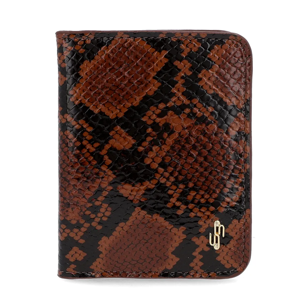 Carteira de Couro Animal Print Estilo Sofisticado e Compacta