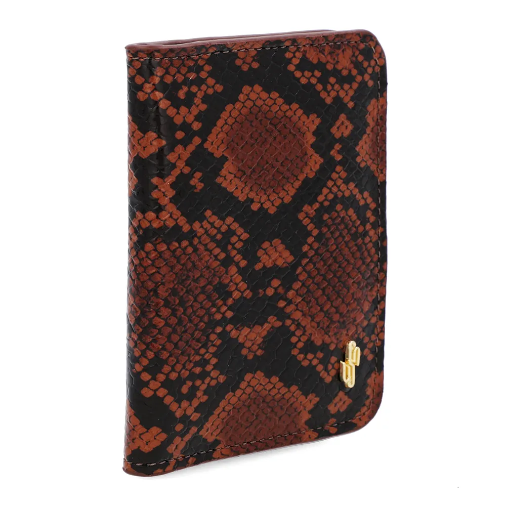 Carteira de Couro Animal Print Estilo Sofisticado e Compacta