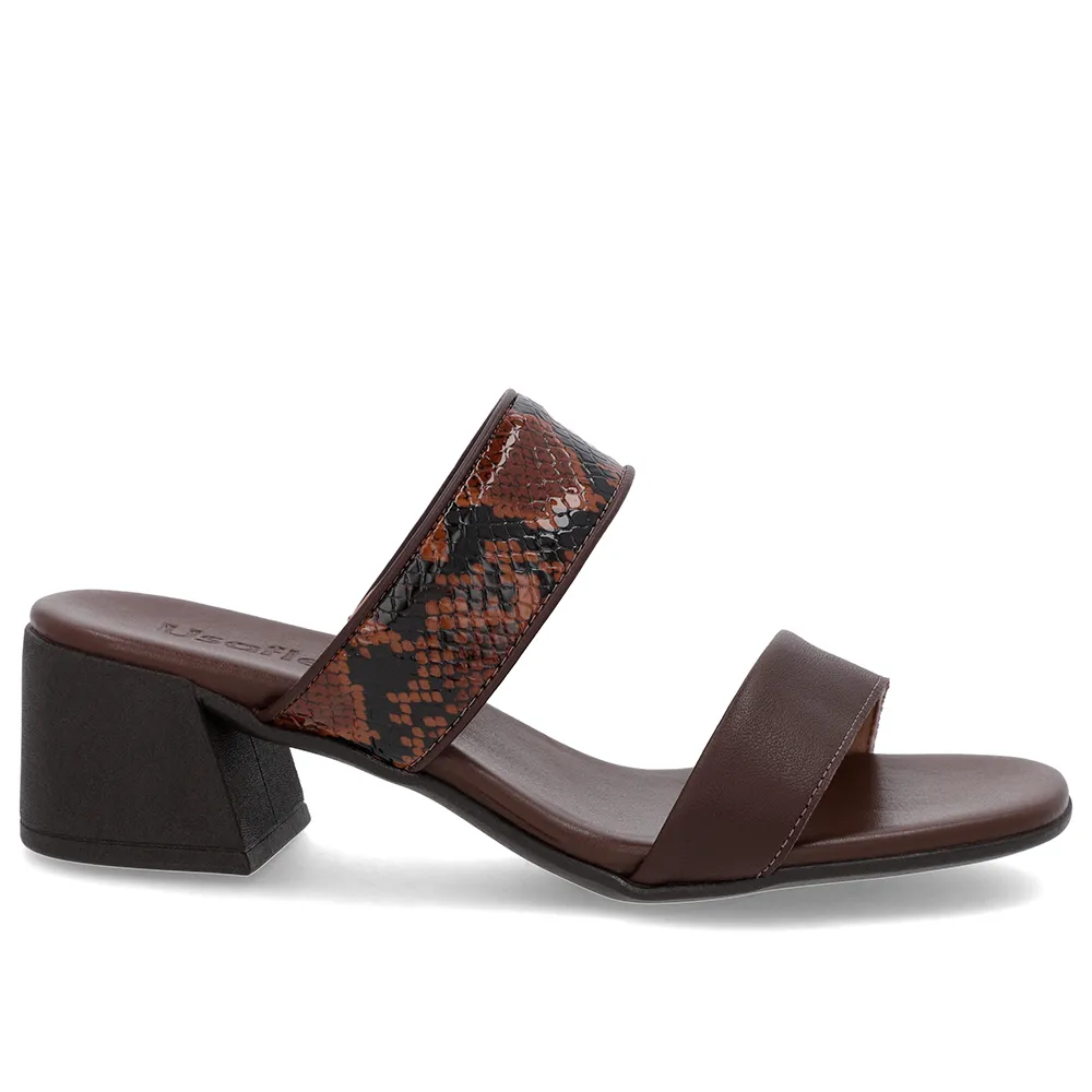 Tamanco Feminino Estampa Animal Print Salto Bloco Confortável Elegante