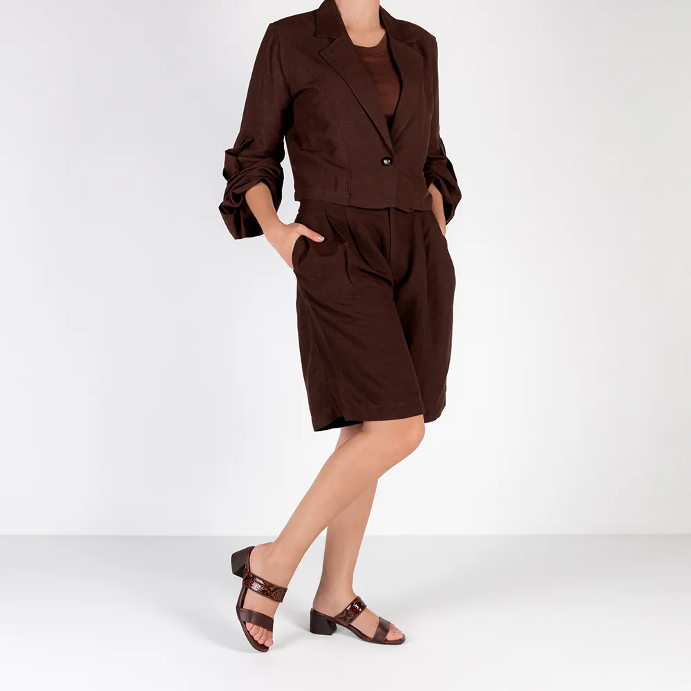 Tamanco Feminino Estampa Animal Print Salto Bloco Confortável Elegante