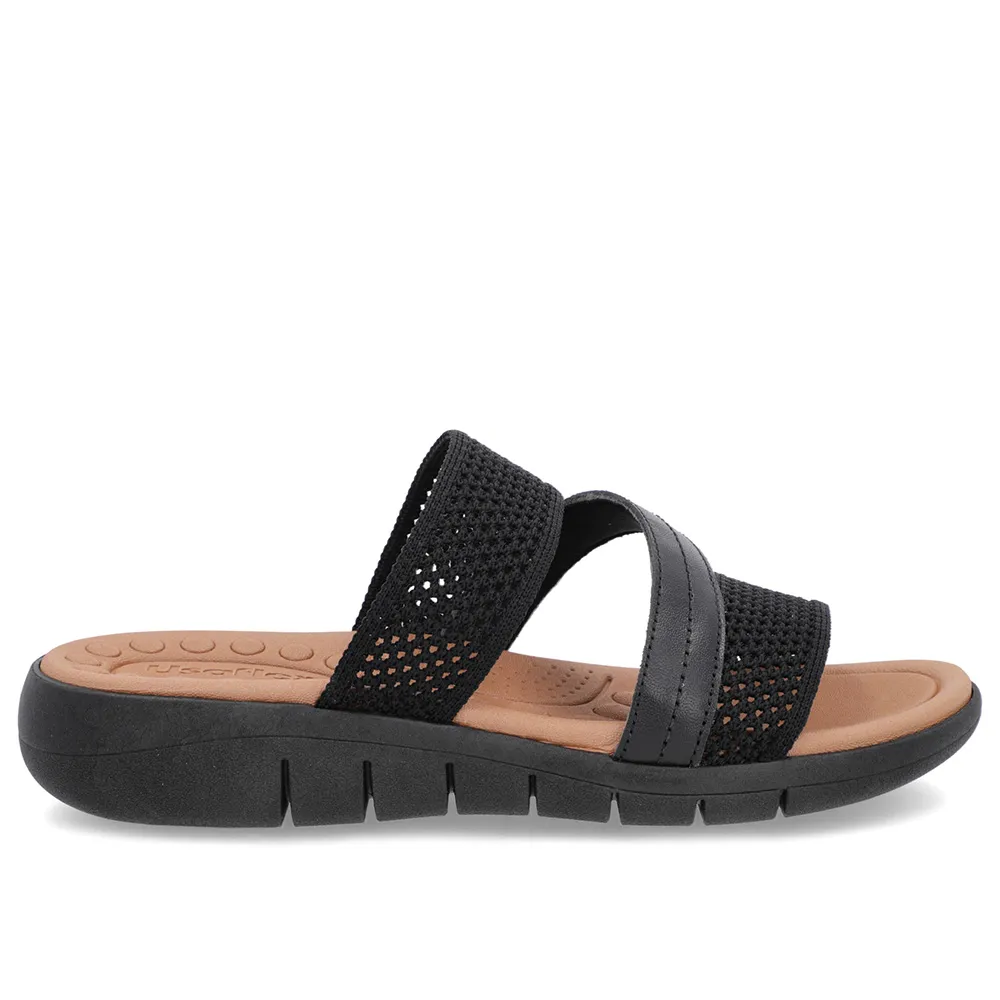 Tamanco Preto Sem Salto Tricot Confortável Leve e Respirável Feminino