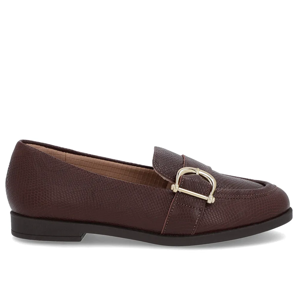 Mocassim Marrom Em Couro Texturizado Comfortável E Elegante Masculino