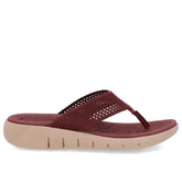 Chinelo Salto Rasteiro Tricot Vermelho Confortável Elegante Casual Feminino