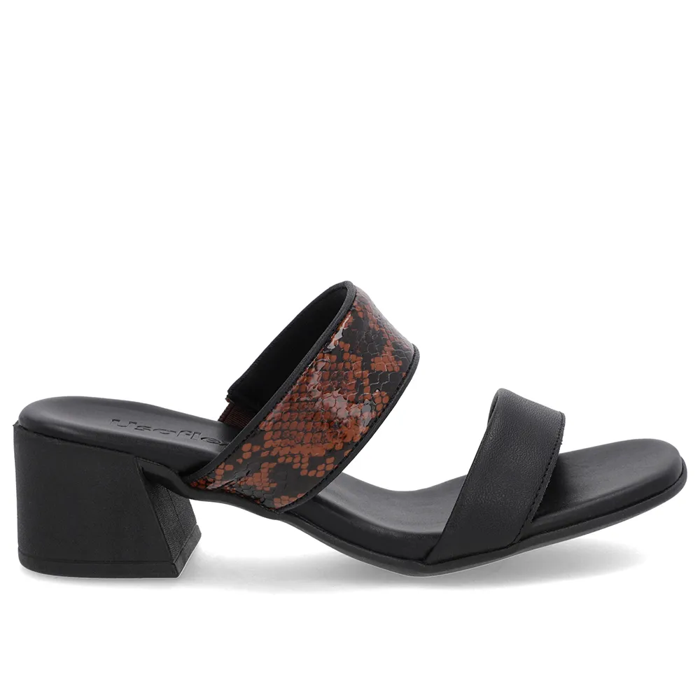 Tamanco Animal Print Salto Bloco Confortável e Elegante Tiras Finas