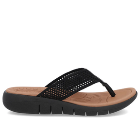 Chinelo Salto Rasteiro Tricot Preto Confortável Estiloso Versátil