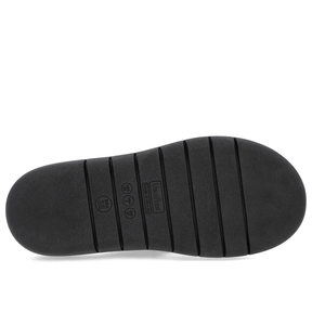 Chinelo Salto Rasteiro Tricot Preto Confortável Estiloso Versátil