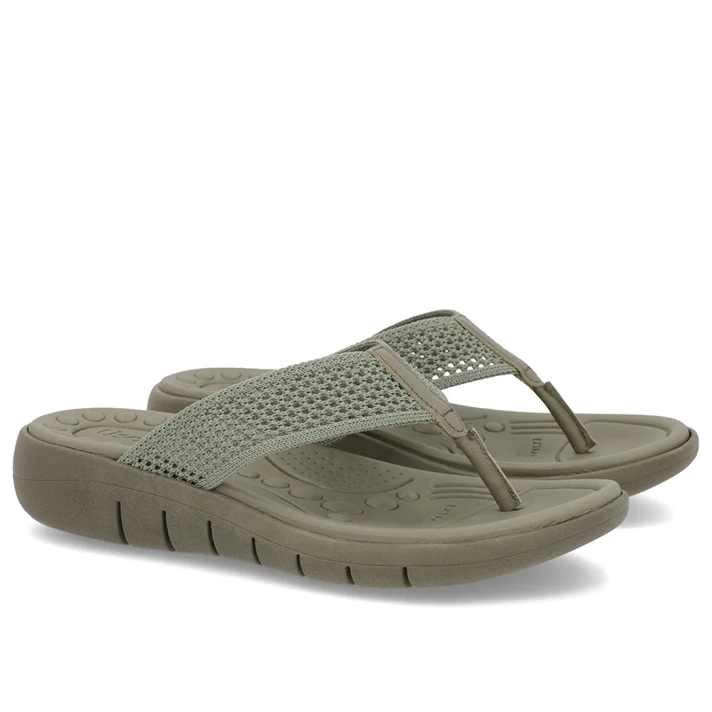 Chinelo Salto Rasteiro Tricot Verde Confortável e Estiloso Feminino