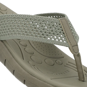 Chinelo Salto Rasteiro Tricot Verde Confortável e Estiloso Feminino