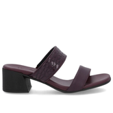 Tamanco Roxo Feminino Salto Bloco Comfortável e Estiloso Tiras