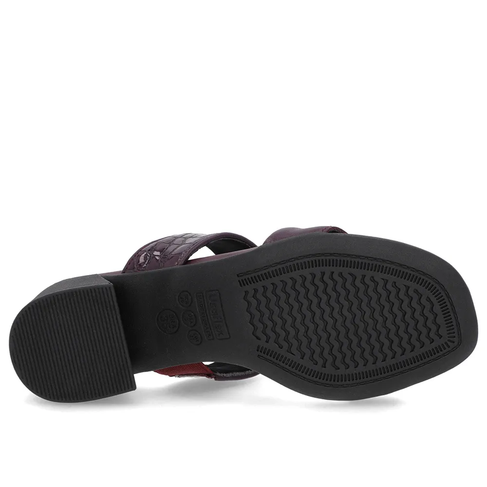 Tamanco Roxo Feminino Salto Bloco Comfortável e Estiloso Tiras